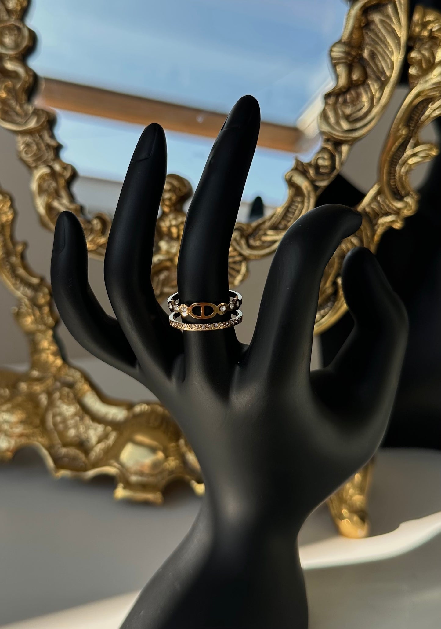 Bague CD double réglable