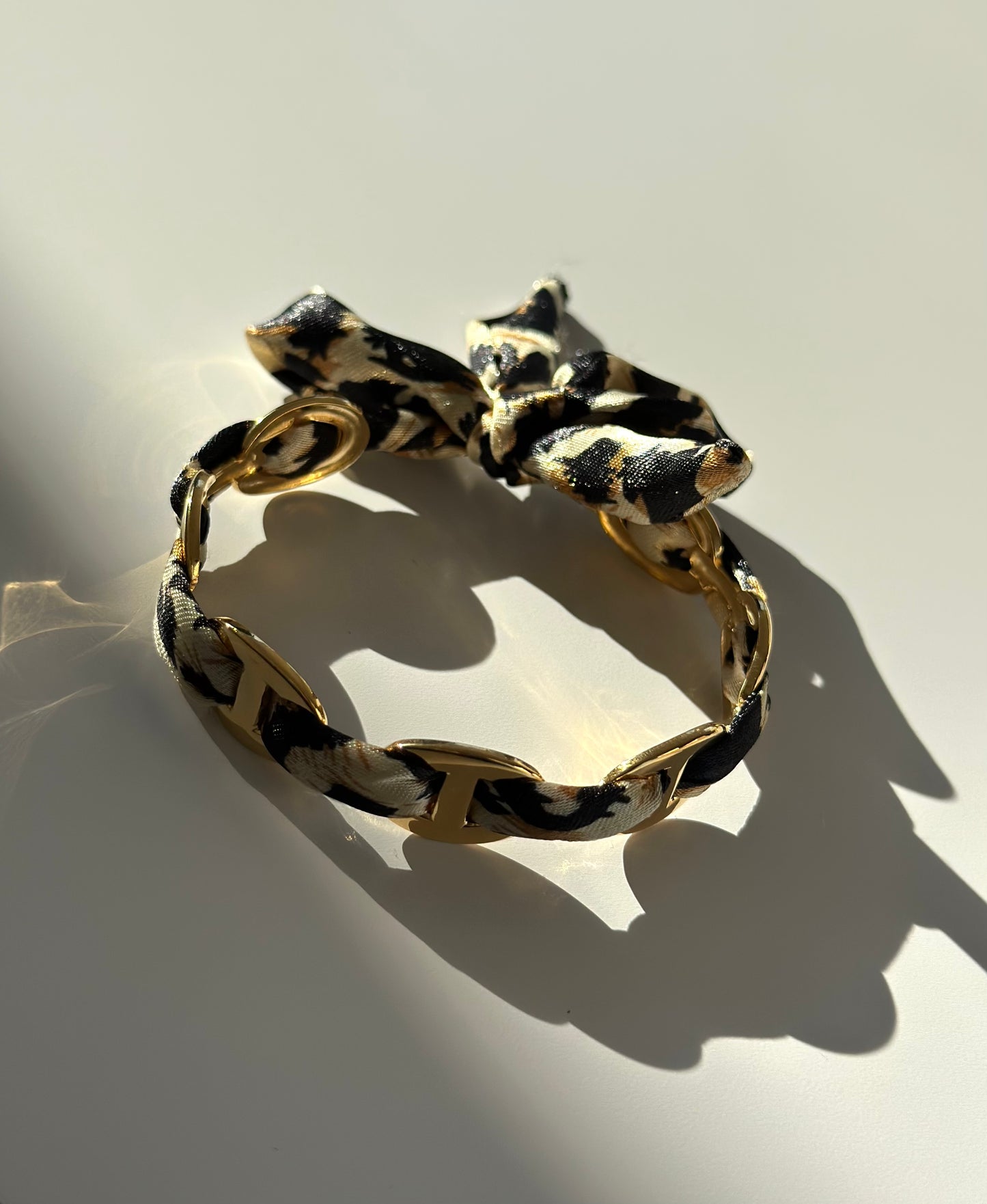Bracelet jonc avec tissu