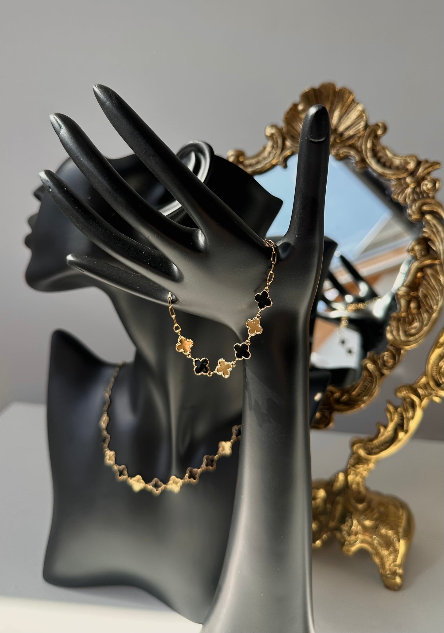 Bracelet trèfle bicolore