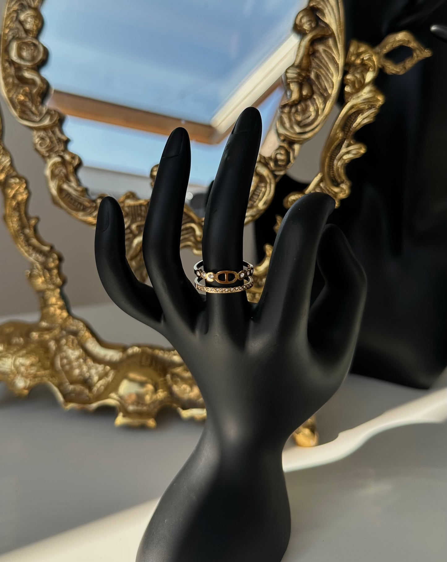 Bague CD double réglable