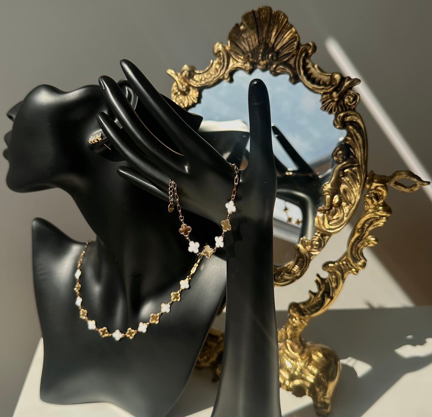 Bracelet trèfle bicolore