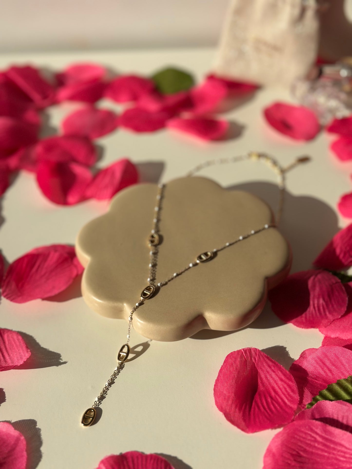 Collier trio blanc
