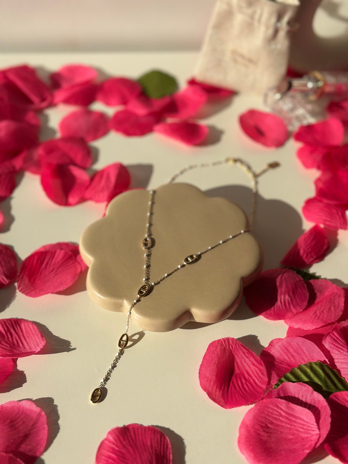 Collier trio blanc