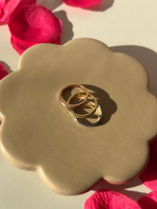 Bague trio tricolore