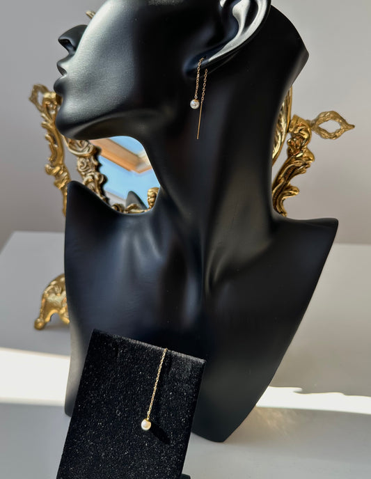 Boucle d’oreille pendantes perle