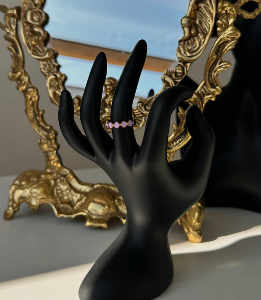 Bague trèfle violette